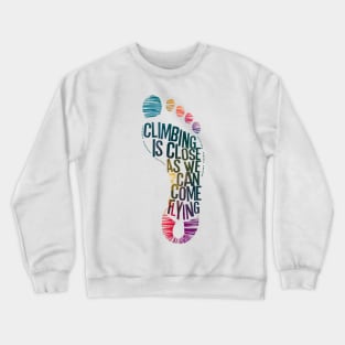 rock climbing footprint Crewneck Sweatshirt